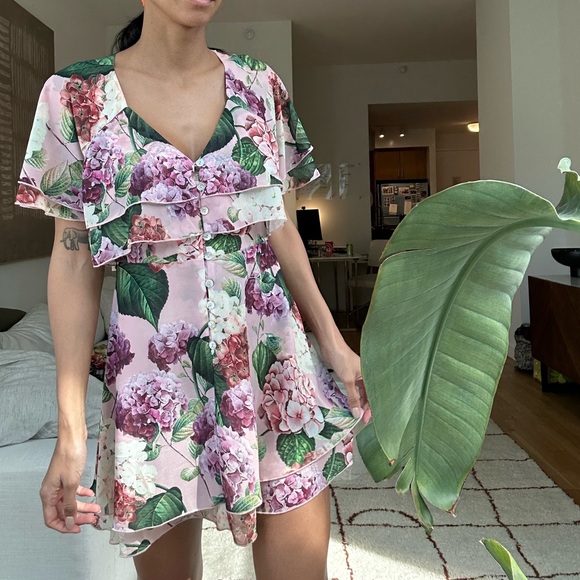 Show Me Your MuMu Dresses & Skirts - Floral Pink and Green Dress